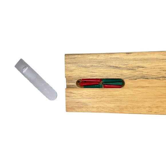 Vintage Cribbage Game in box Wood Cardinal game w/ pegs 2 Player Board 1970s - Picture 3 of 5